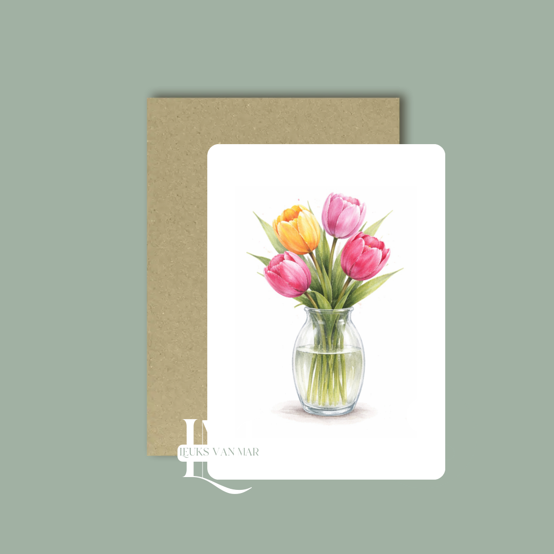 Vaas met tulpen