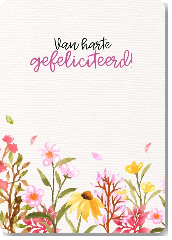 Veldbloemen - van harte gefeliciteerd