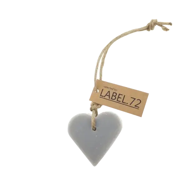 Zeep aan touw - Hart - Grijs