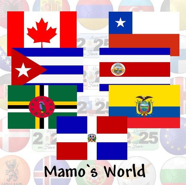 Aufkleber - Nationalflagge - Auswahl - von C: Canada bis E: Ecuador - versch. Größen