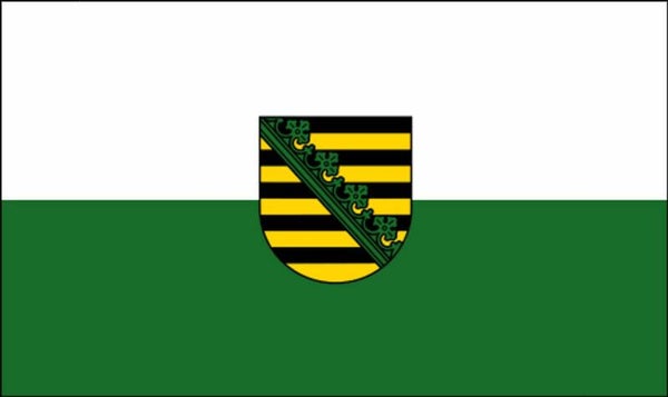 Aufkleber - Sticker - Flagge - Bundesland - Sachsen - versch. Größen