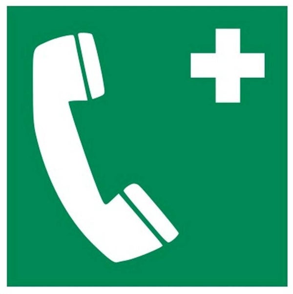 Aufkleber -  E004 Notruftelefon  - ISO DIN 7010 - Rettungszeichen - versch. Größen