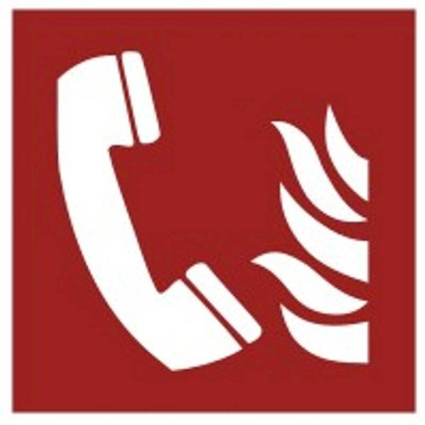 Aufkleber -  F006 Brandmeldetelefon   - ISO DIN 7010 - Brandschutzzeichen - versch. Größen