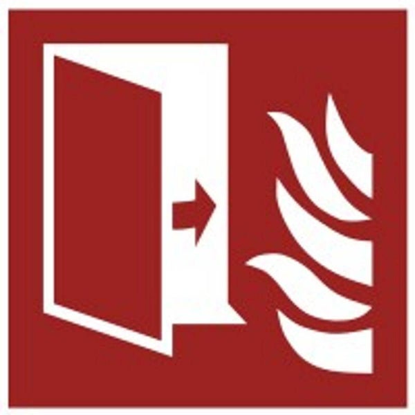 Aufkleber -  F007 Brandschutztür   - ISO DIN 7010 - Brandschutzzeichen - versch. Größen