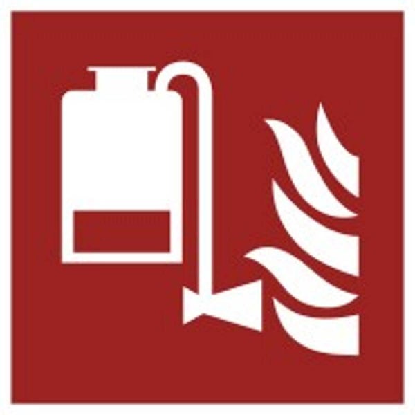 Aufkleber -  F010 Tragbare Schaumlösch Einheit   - ISO DIN 7010 - Brandschutzzeichen - versch. Größen