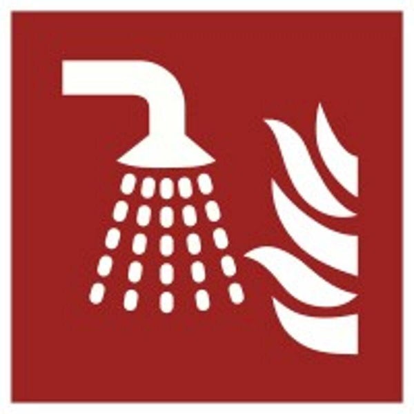 Aufkleber -  F011 Wassernebelrohr   - ISO DIN 7010 - Brandschutzzeichen - versch. Größen