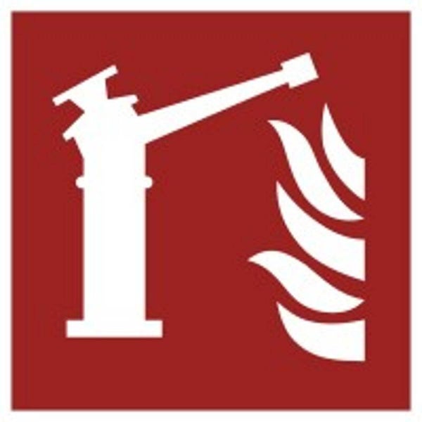 Aufkleber -  F015 Feuerlöschmonitor   - ISO DIN 7010 - Brandschutzzeichen - versch. Größen
