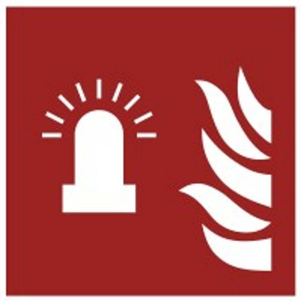 Aufkleber -  F018 Brandalarm-Blitzleuchte   - ISO DIN 7010 - Brandschutzzeichen - versch. Größen