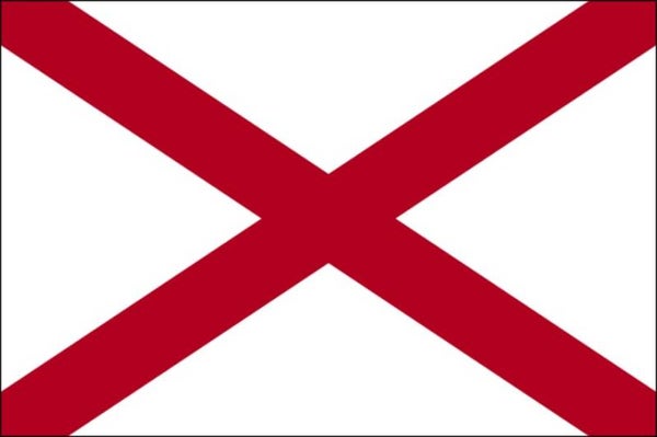 Aufkleber - Flagge - Alabama - Bundesstaaten USA - versch. Größen