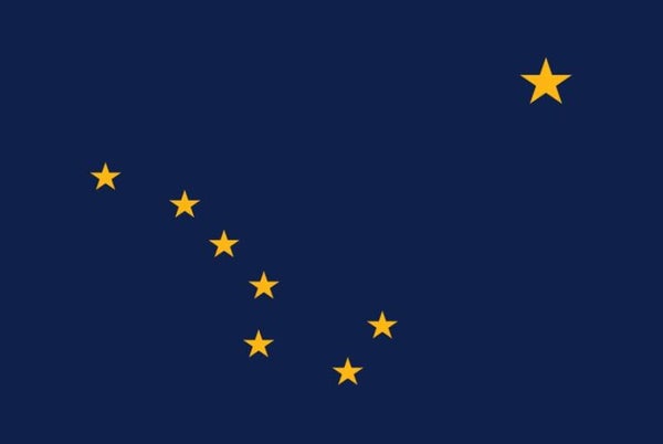 Aufkleber - Flagge - Alaska - Bundesstaaten USA - versch. Größen