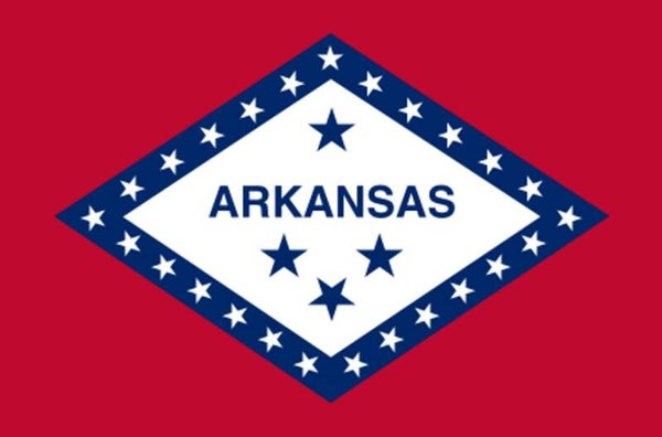 Aufkleber - Flagge - Arkansas - Bundesstaaten USA - versch. Größen