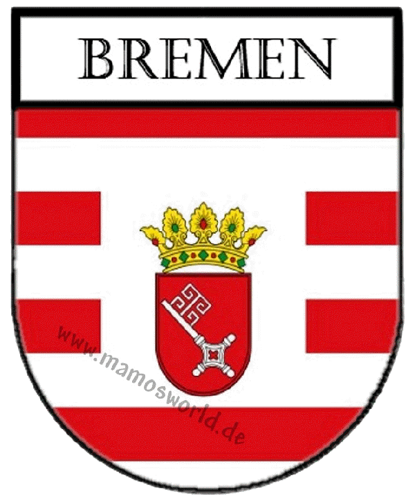 Aufkleber - Sticker - Wappen - Bremen  Flagge - versch. Größen