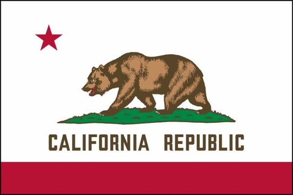 Aufkleber - Flagge - Californien - Bundesstaaten USA - versch. Größen