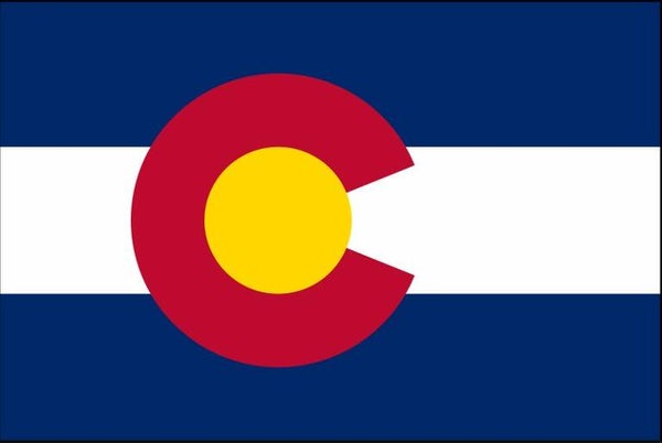 Aufkleber - Flagge - Colorado - Bundesstaaten USA - versch. Größen