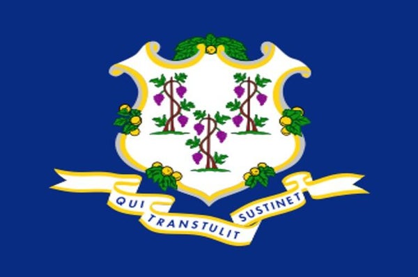 Aufkleber - Flagge - Connecticut - Bundesstaaten USA - versch. Größen