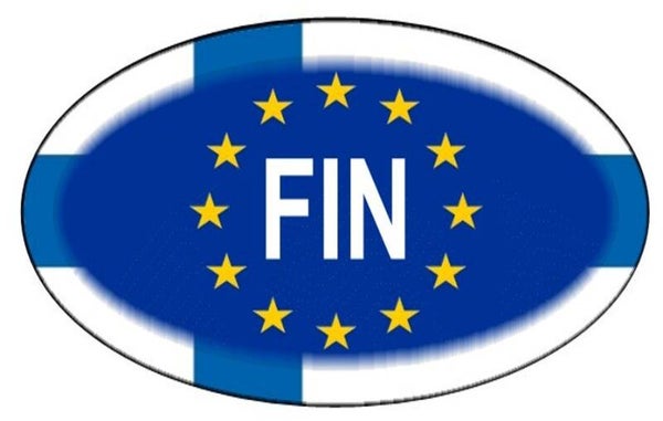 Aufkleber - Finnland - Länderkennzeichen - EU - Oval - 130x80 mm
