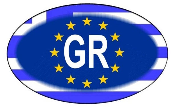 Aufkleber - Griechenland - Länderkennzeichen - EU - Oval - 130x80 mm