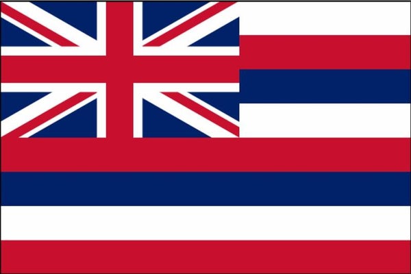 Aufkleber - Flagge - Hawaii - Bundesstaaten USA - versch. Größen