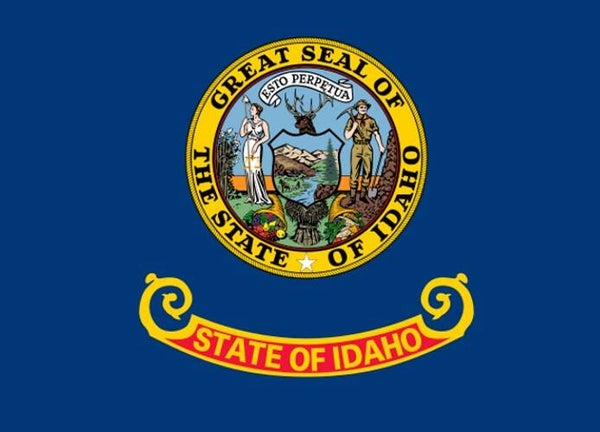 Aufkleber - Flagge - Idaho - Bundesstaaten USA - versch. Größen