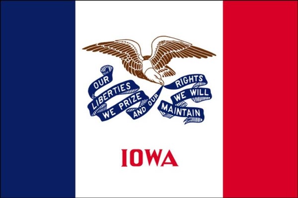 Aufkleber - Flagge - Iowa - Bundesstaaten USA - versch. Größen