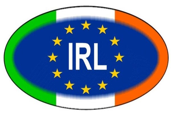 Aufkleber - Irland - Länderkennzeichen - EU - Oval - 130x80 mm