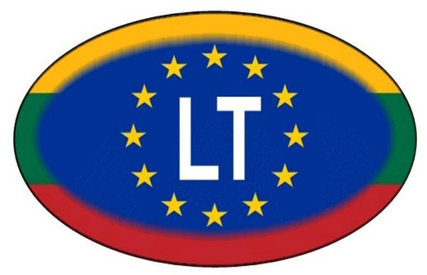 Aufkleber - Litauen - Länderkennzeichen - EU - Oval - 130x80 mm