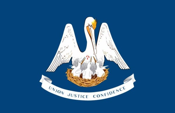 Aufkleber - Flagge - Louisiana - Bundesstaaten USA - versch. Größen