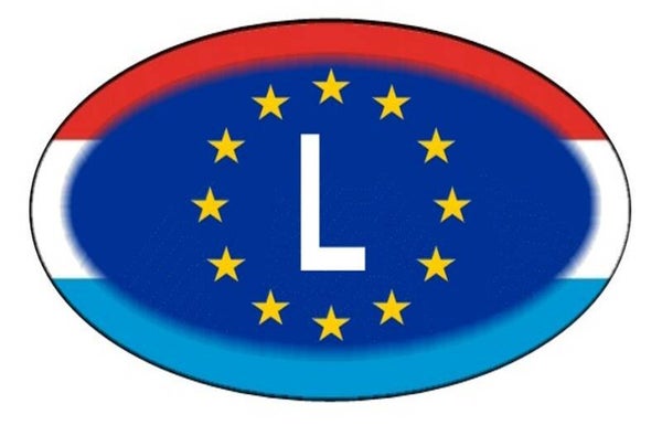 Aufkleber - Luxemburg - Länderkennzeichen - EU - Oval - 130x80 mm