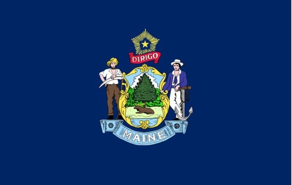 Aufkleber - Flagge - Maine - Bundesstaaten USA - versch. Größen