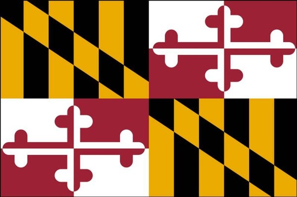 Aufkleber - Flagge - Maryland - Bundesstaaten USA - versch. Größen