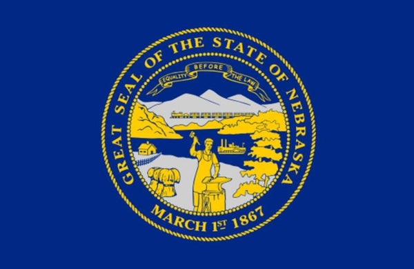 Aufkleber - Flagge - Nebraska - Bundesstaaten USA - versch. Größen