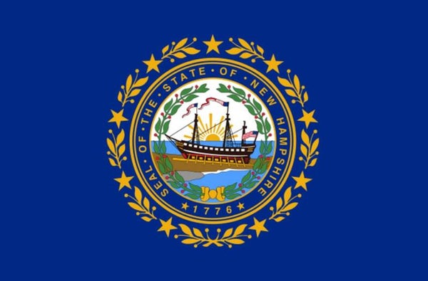 Aufkleber - Flagge - New Hampshire - Bundesstaaten USA - versch. Größen