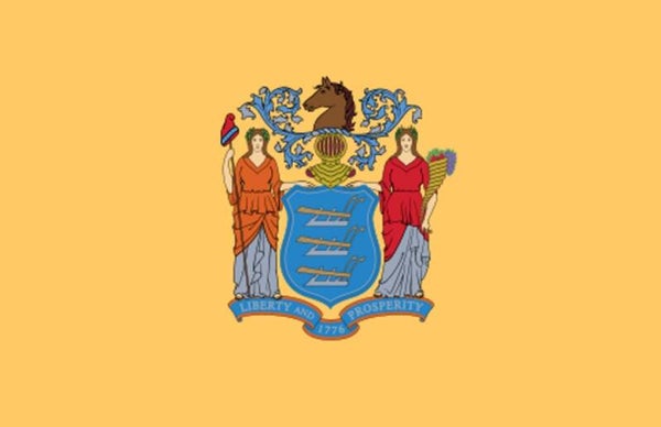 Aufkleber - Flagge - New Jersey - Bundesstaaten USA - versch. Größen