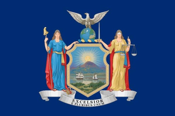 Aufkleber - Flagge - New York - Bundesstaaten USA - versch. Größen