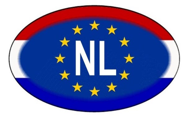 Aufkleber - Niederlande - Länderkennzeichen - EU - Oval - 130x80 mm