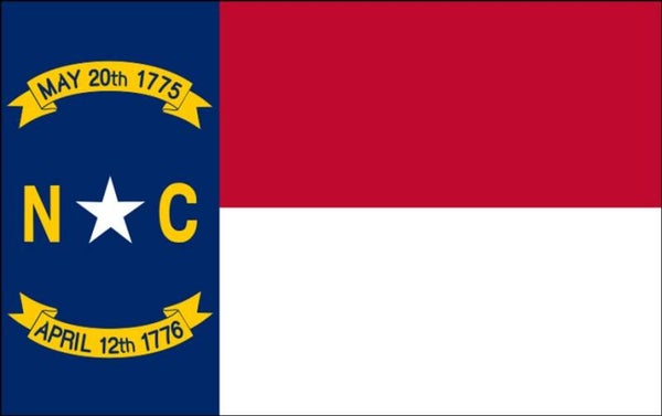 Aufkleber - Flagge - North Carolina - Bundesstaaten USA - versch. Größen