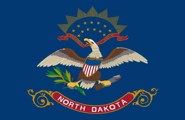 Aufkleber - Flagge - North Dakota - Bundesstaaten USA - versch. Größen