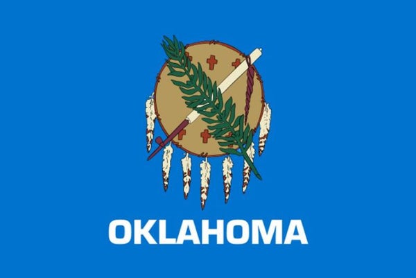Aufkleber - Flagge - Oklahoma - Bundesstaaten USA - versch. Größen