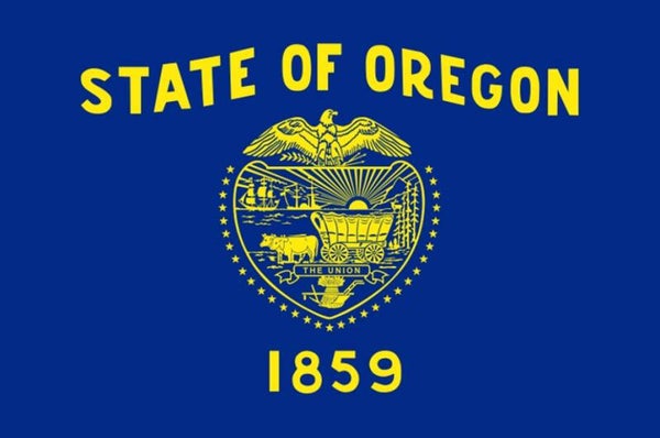 Aufkleber - Flagge - Oregon - Bundesstaaten USA - versch. Größen