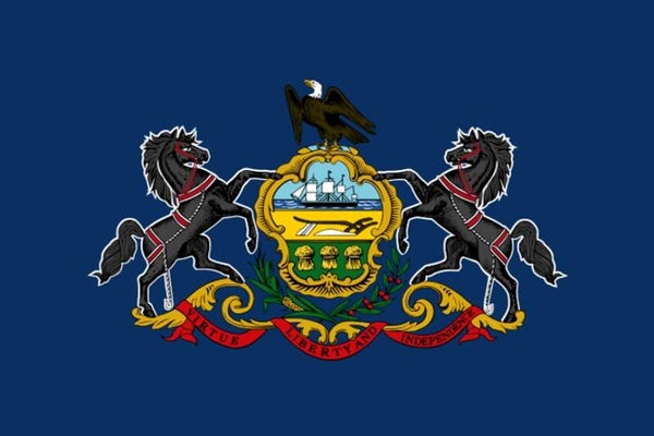 Aufkleber - Flagge - Pennsylvania - Bundesstaaten USA - versch. Größen