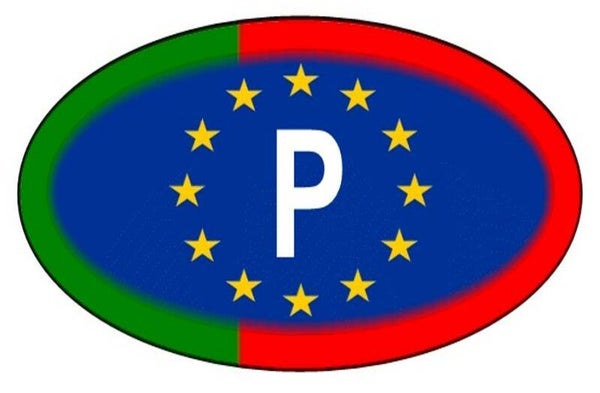 Aufkleber - Portugal - Länderkennzeichen - EU - Oval - 130x80 mm