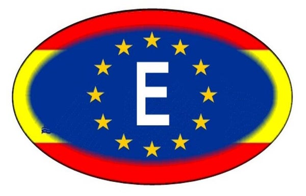 Aufkleber - Spanien - Länderkennzeichen - EU - Oval - 130x80 mm