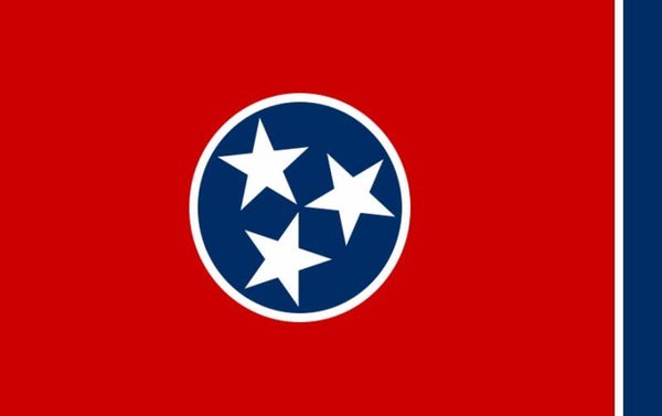 Aufkleber - Flagge - Tennessee - Bundesstaaten USA - versch. Größen