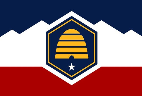 Aufkleber - Flagge - Utah - Bundesstaaten USA - versch. Größen