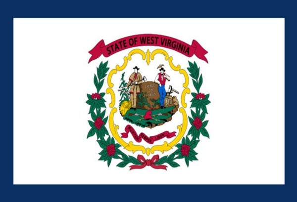 Aufkleber - Flagge - West Virginia - Bundesstaaten USA - versch. Größen