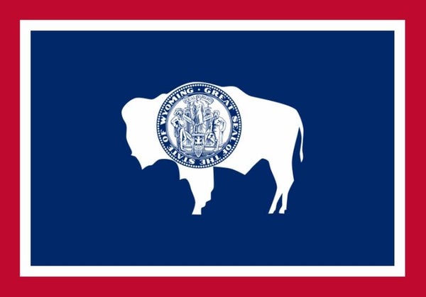 Aufkleber - Flagge - Wyoming - Bundesstaaten USA - versch. Größen