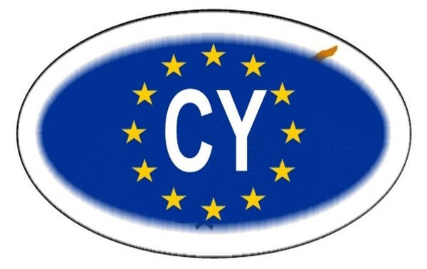 Aufkleber - Zypern - Länderkennzeichen - EU - Oval - 130x80 mm