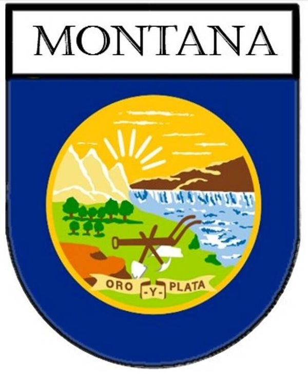 2 Stk. Aufkleber - Sticker - Wappen - Montana  Größe: 50x65 mm