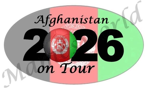 Aufkleber - Sticker - On Tour 2026 - Afghanistan - versch. Größen - Oval