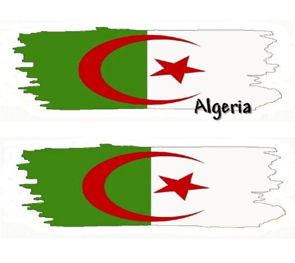 Aufkleber - Flagge - Algerien - versch. Motive - 125x40 mm